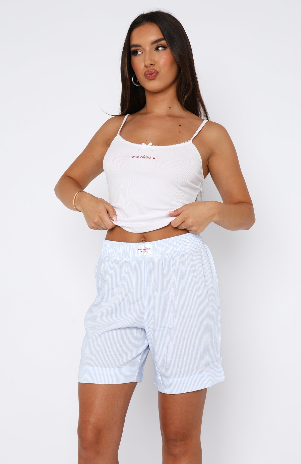 Harriet Ribbed Tank White